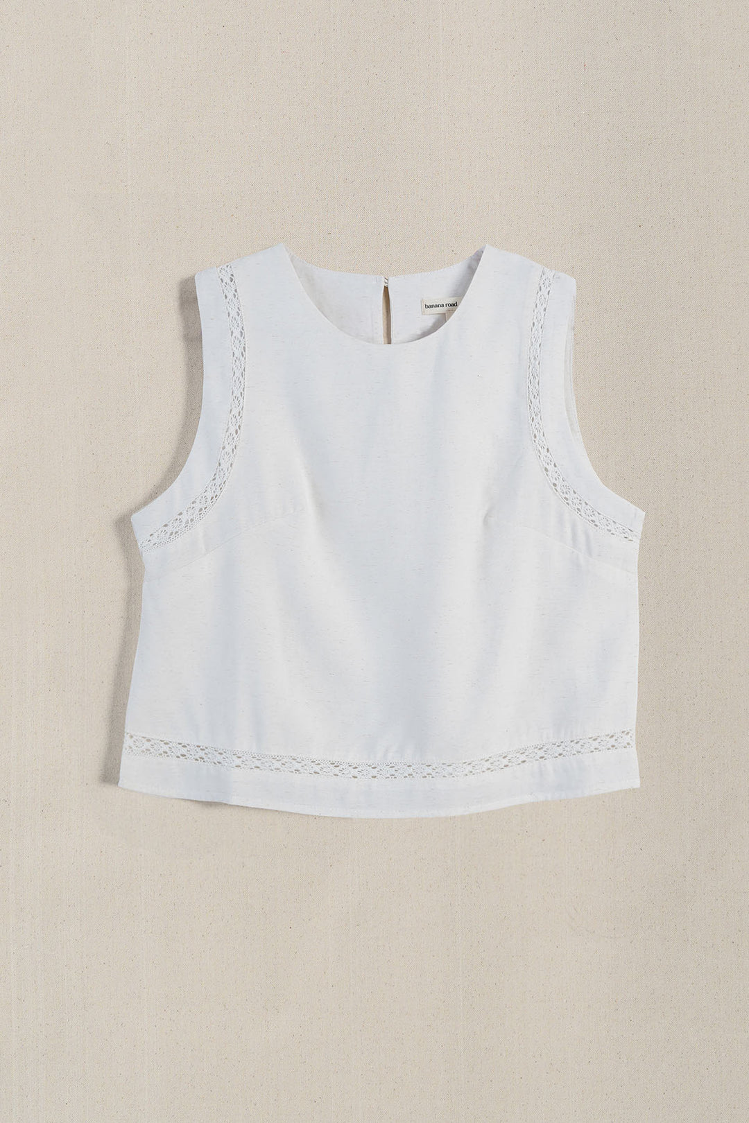 BEIGE MEADOW LACE TOP