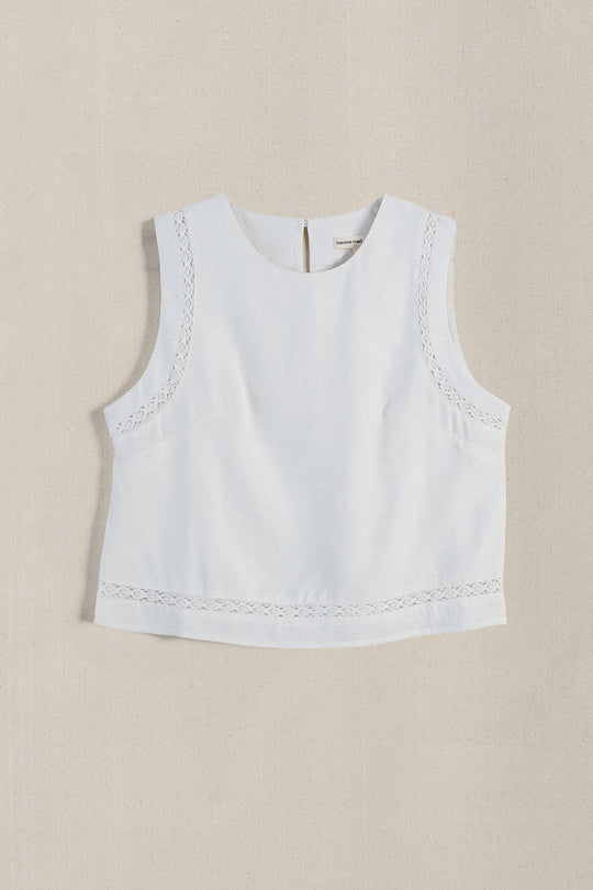 BEIGE MEADOW LACE TOP