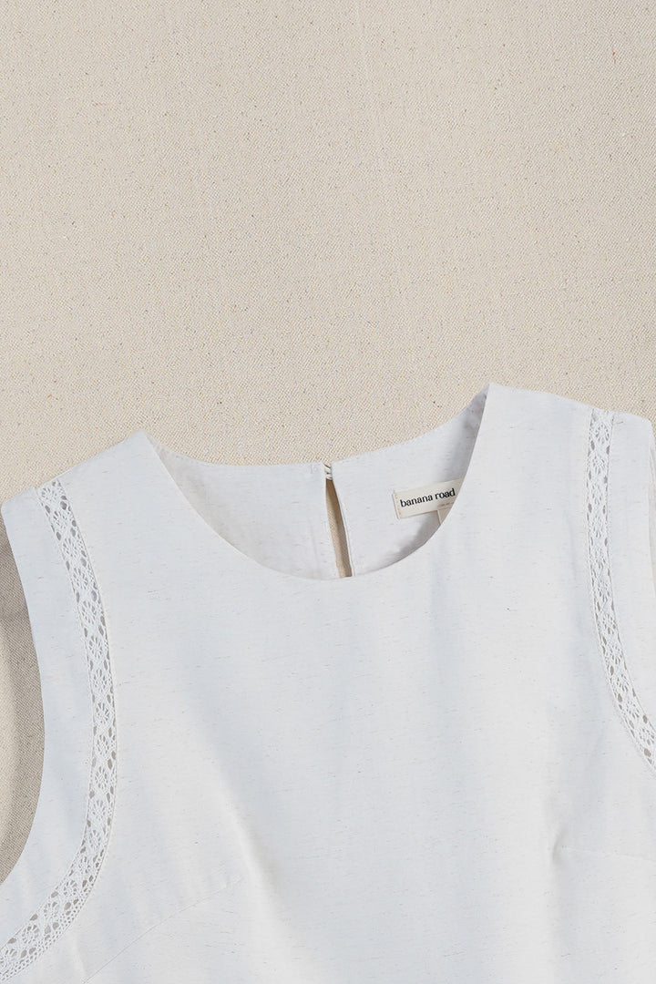BEIGE MEADOW LACE TOP