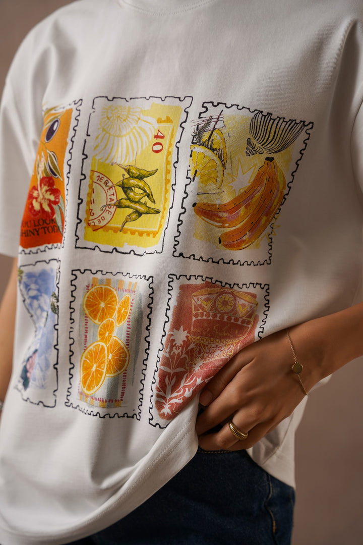 OFF WHITE SUMMER STAMP TEE