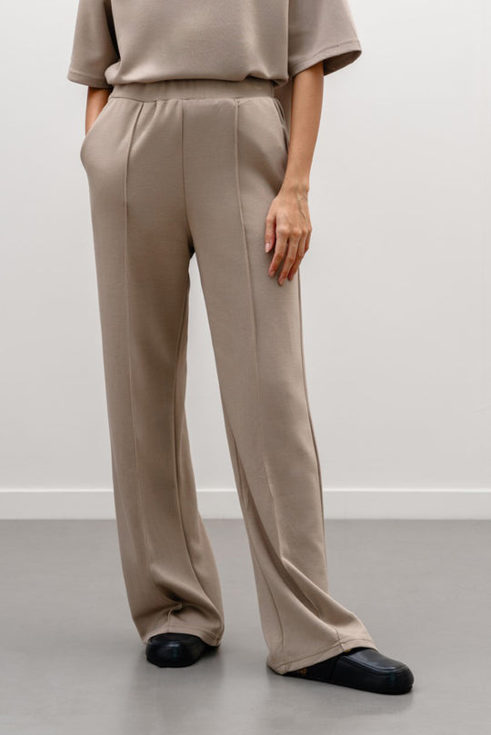 BEIGE STRAIGHT PANTS