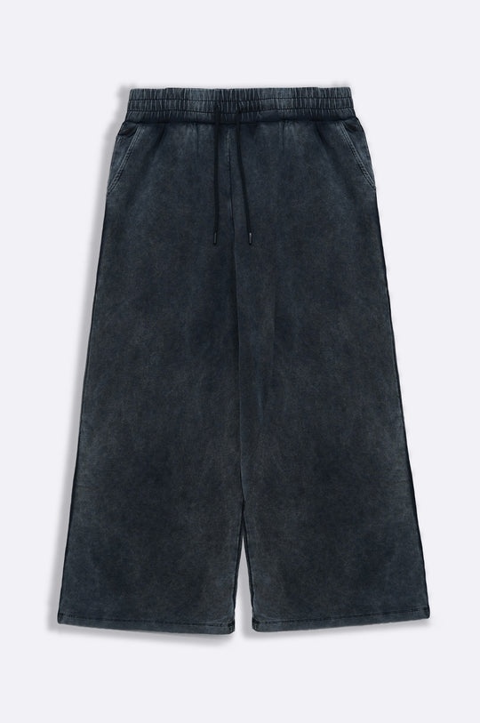 BLACK WASHED TROUSERS