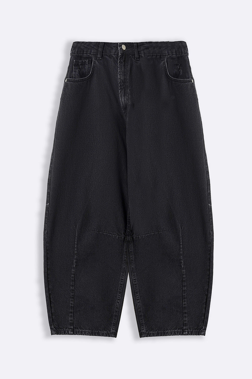 BLACK ICON BARREL JEANS