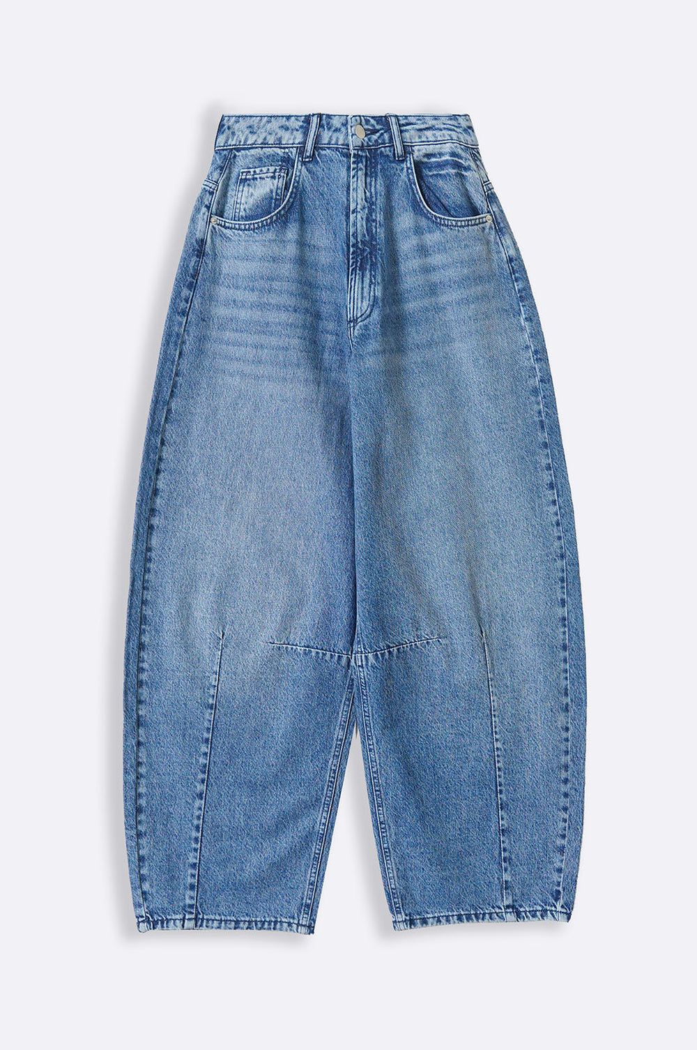 LIGHT BLUE ICON BARREL JEANS