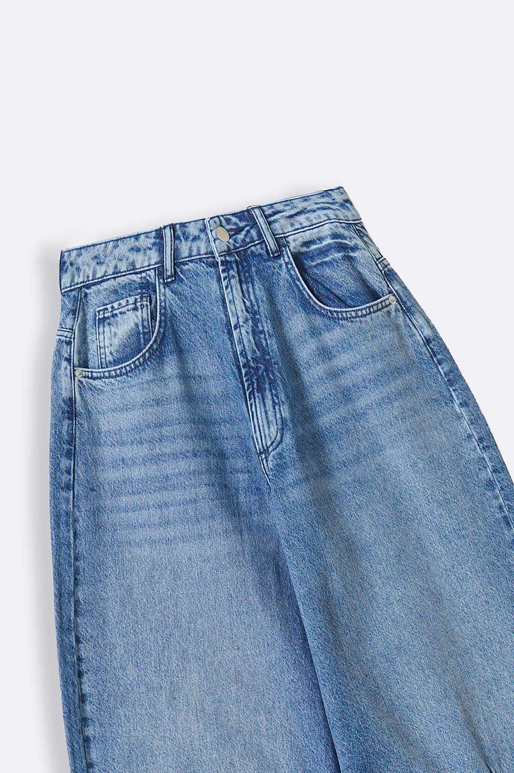 LIGHT BLUE ICON BARREL JEANS