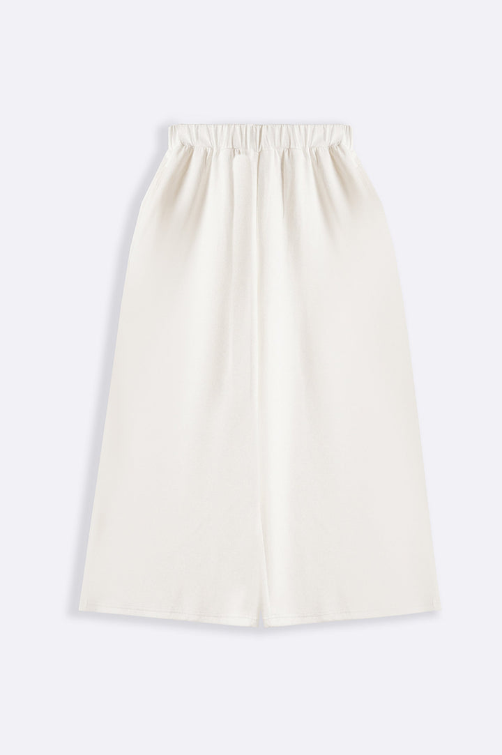 WHITE HIGH-WAIST CULOTTES