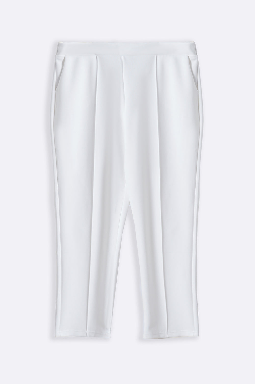 WHITE STRAIGHT EASY SLACKS