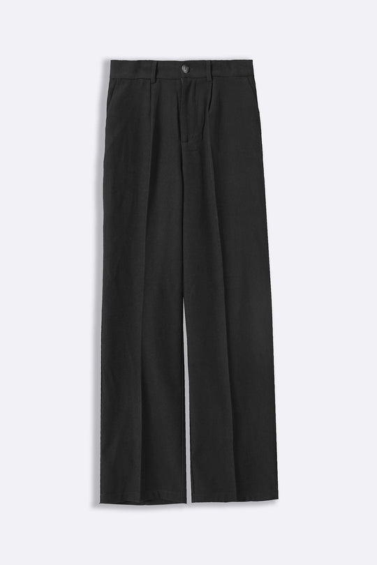 BLACK TAILORED EASY PANTS