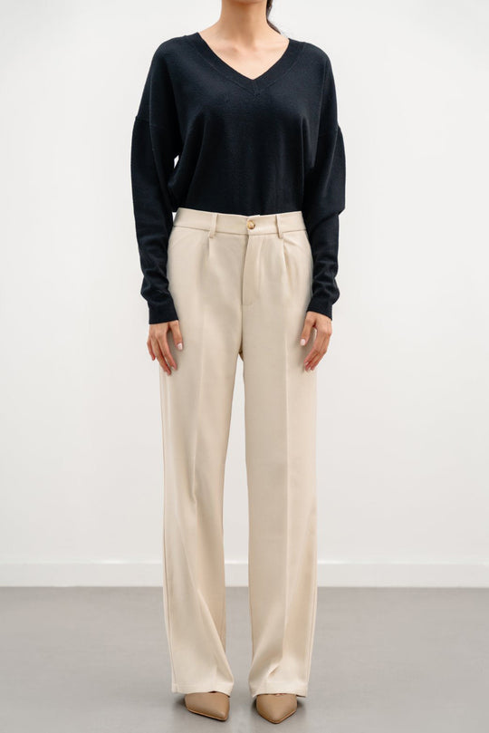 IVORY TAILORED EASY PANTS