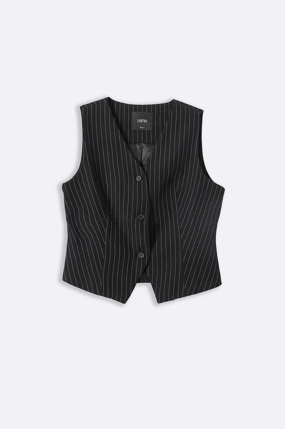 BLACK PIN STRIPED VEST