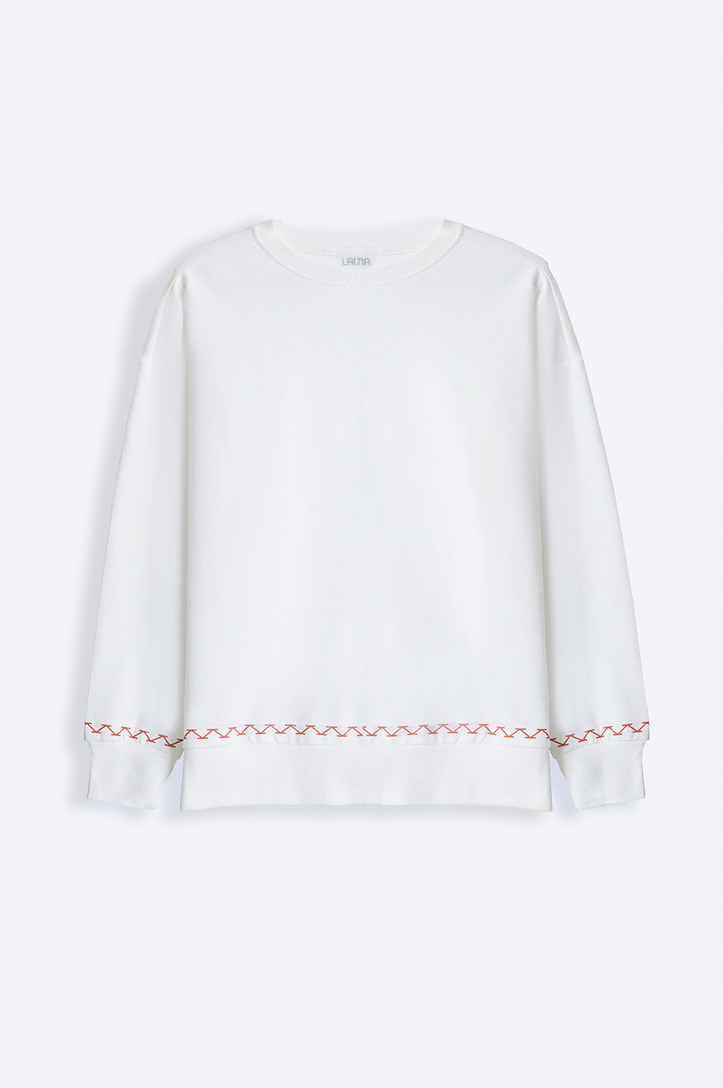 WHITE PRINTED SWEATSHIRT