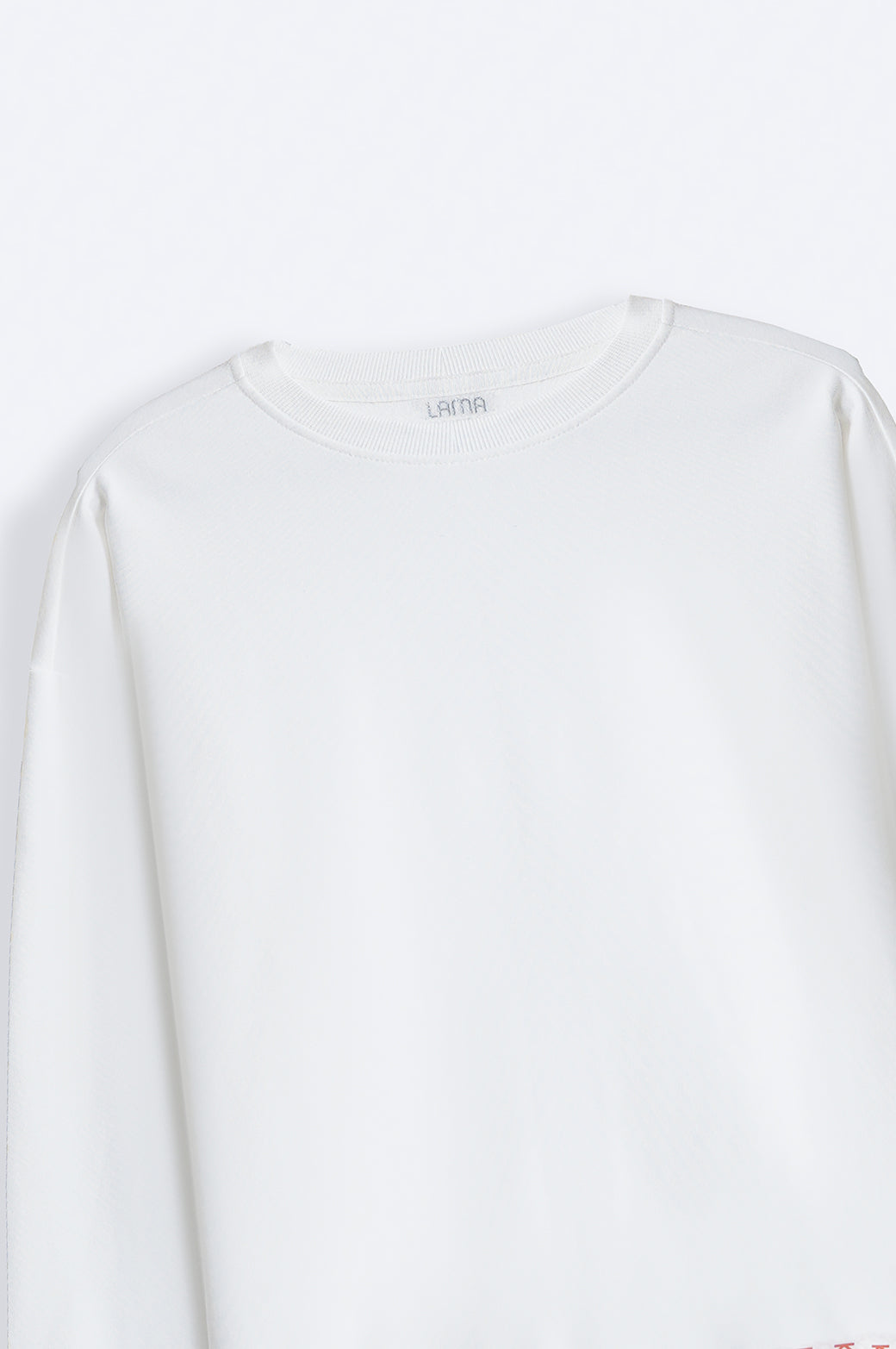 WHITE PRINTED SWEATSHIRT