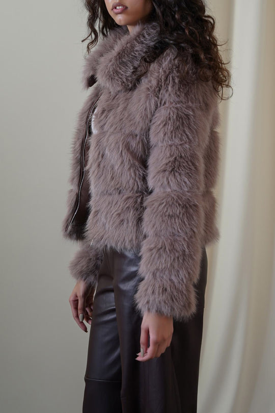 FUR ZIPPER JACKET