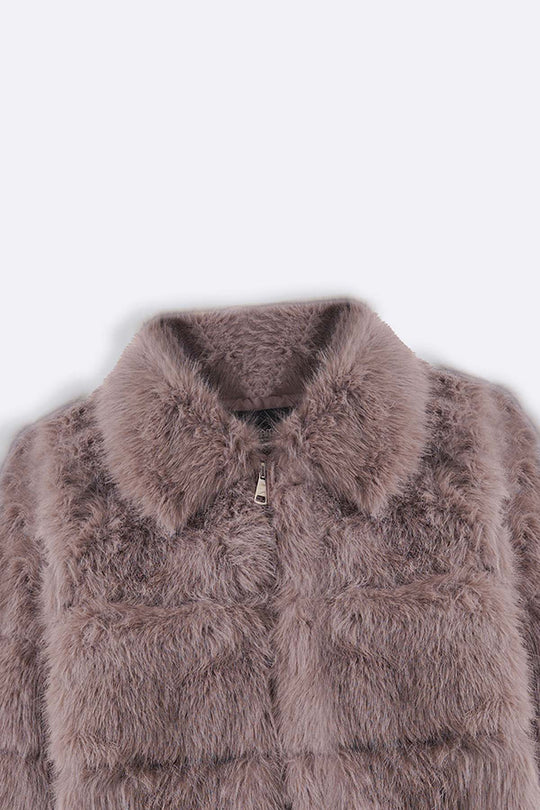 FUR ZIPPER JACKET