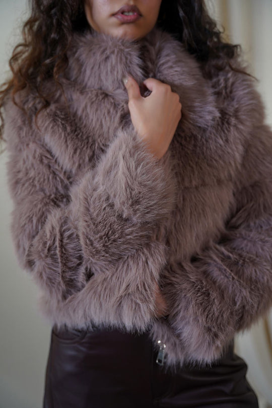 FUR ZIPPER JACKET