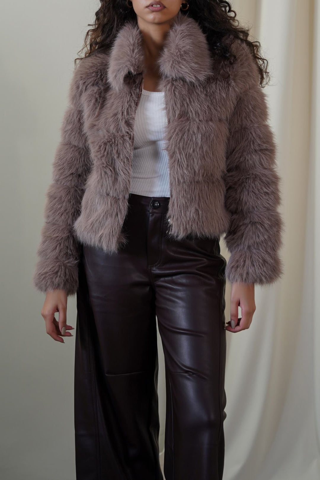 FUR ZIPPER JACKET