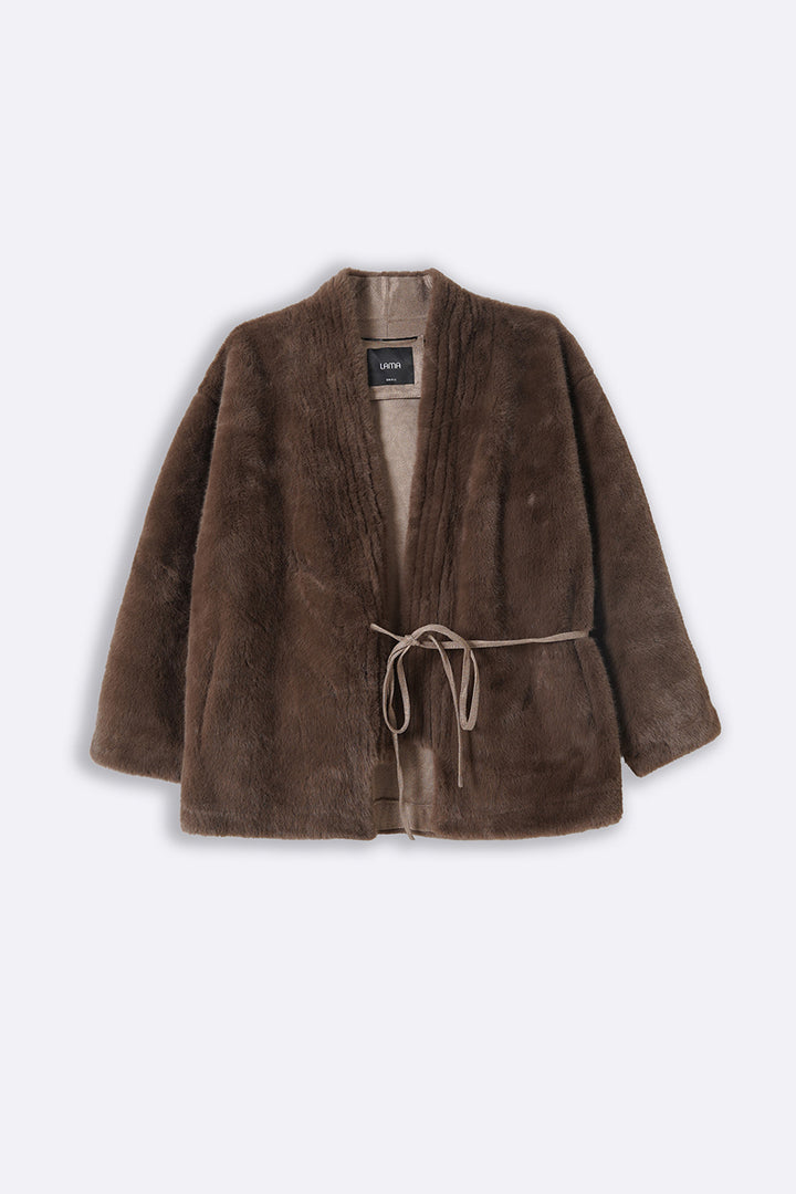 LUXE FUR WRAP COAT