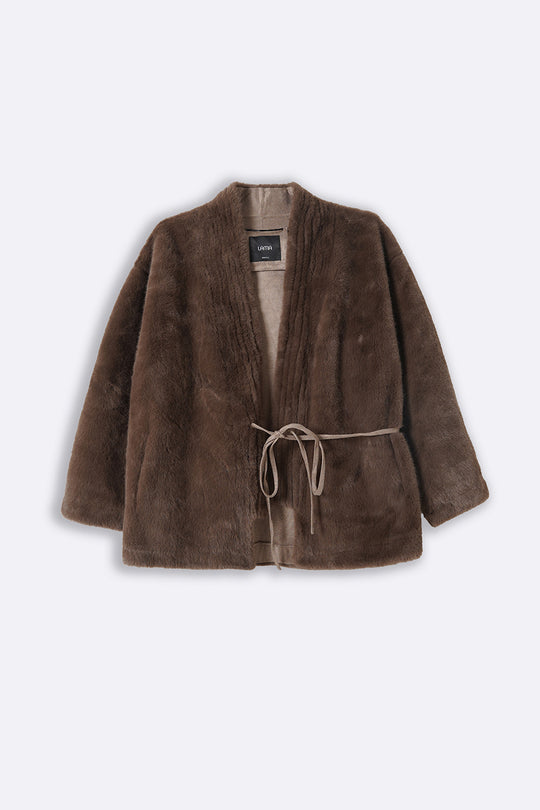 LUXE FUR WRAP COAT