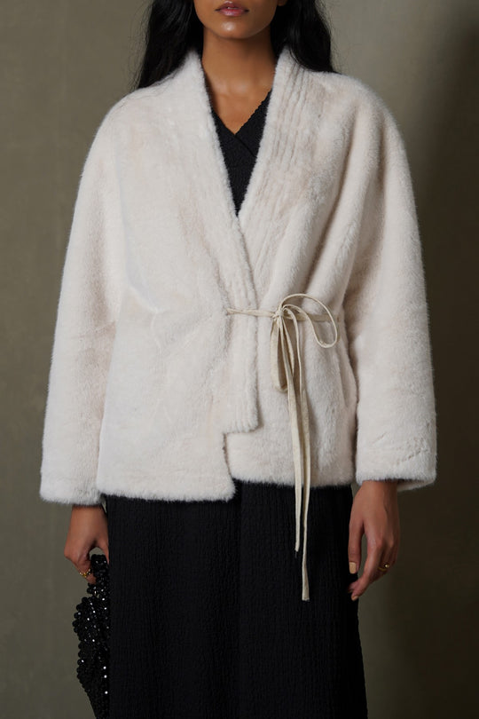 LUXE FUR WRAP COAT