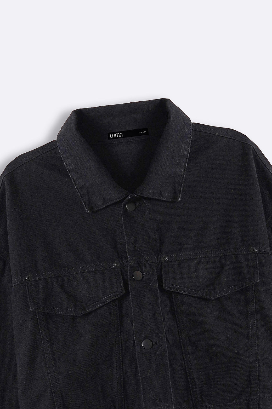 BLACK DENIM OVERSIZED JACKET