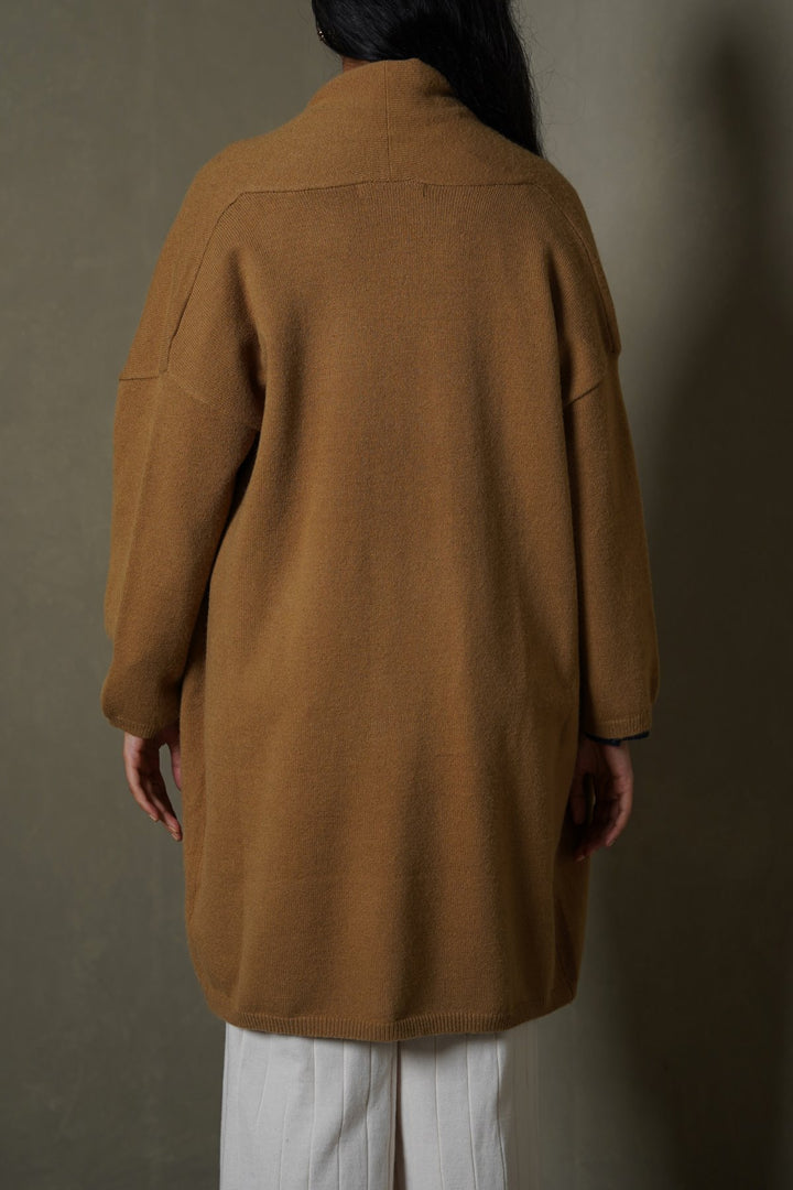 KHAKI THE MOM CARDIGAN