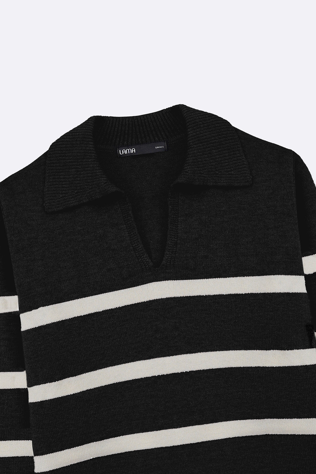 BLACK POLO STRIPED JUMPER