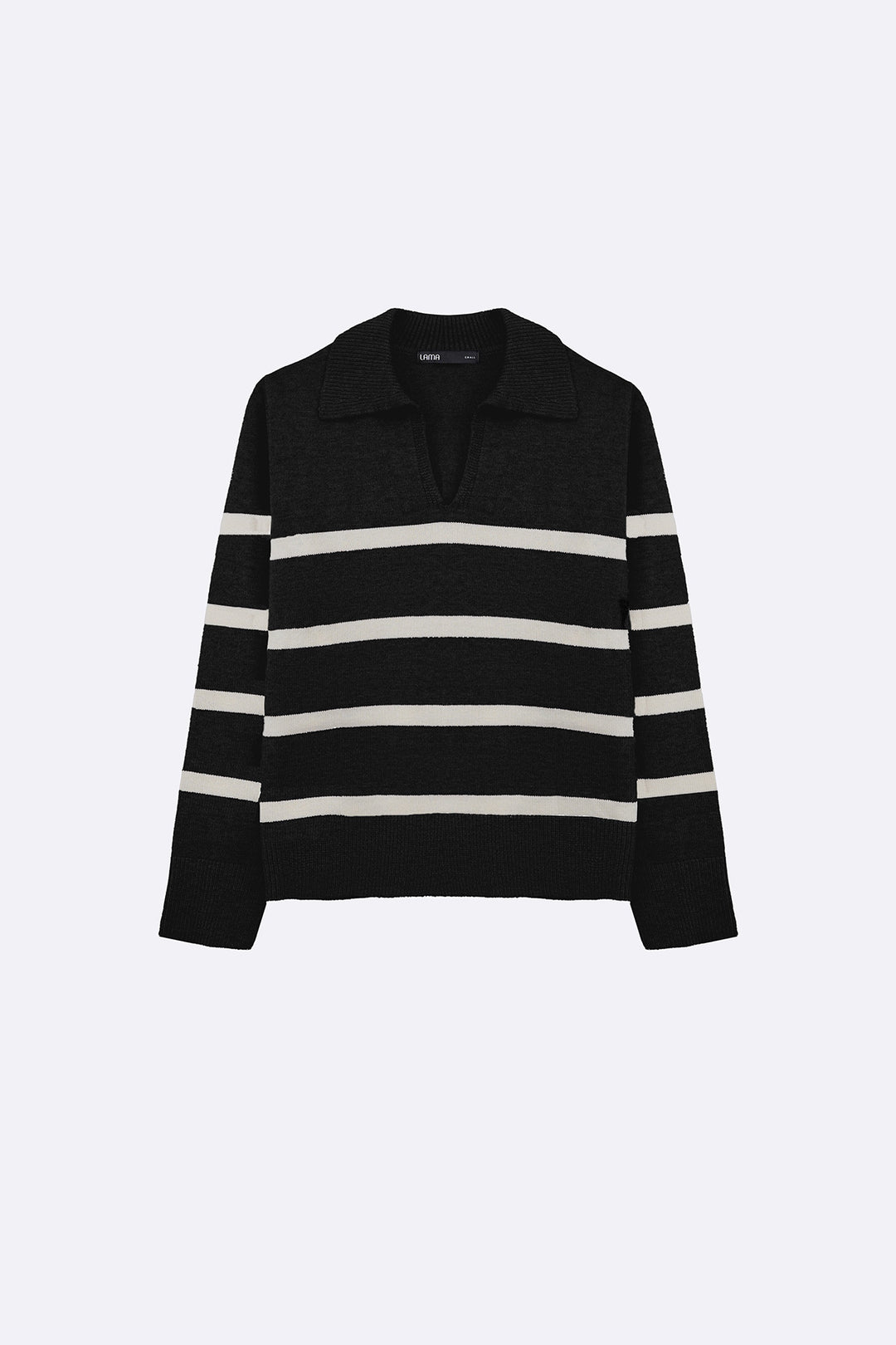 BLACK POLO STRIPED JUMPER