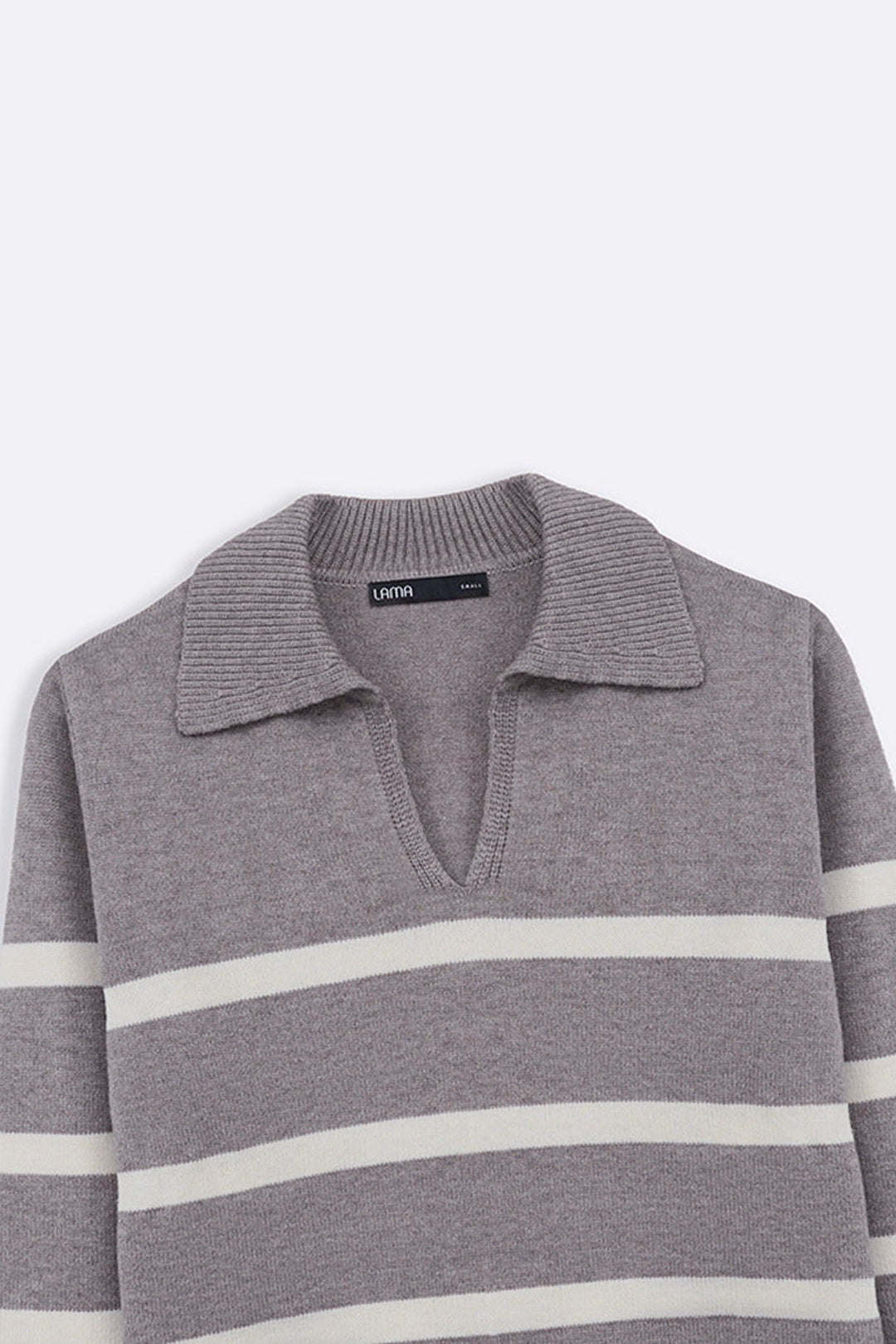TAUPE POLO STRIPED JUMPER