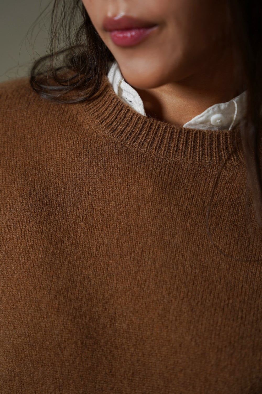 CAMEL PURE WOOL JUMPER