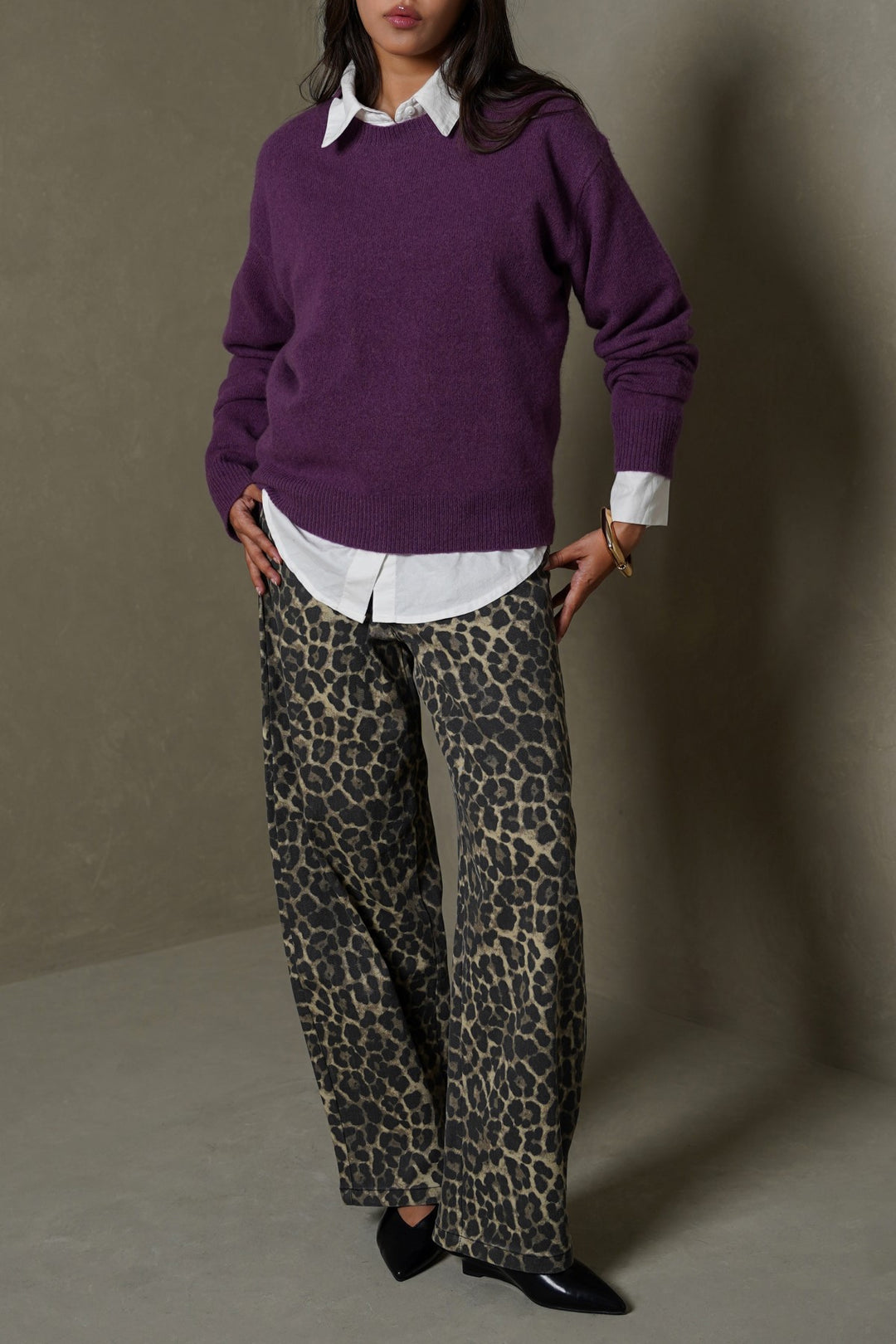 PURPLE PURE WOOL JUMPER