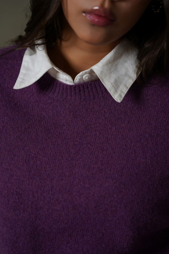 PURPLE PURE WOOL JUMPER