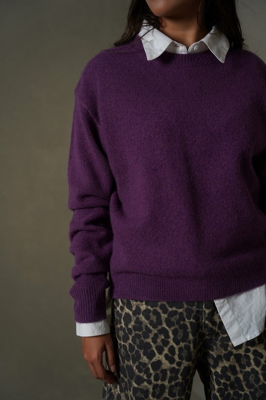 PURPLE PURE WOOL JUMPER