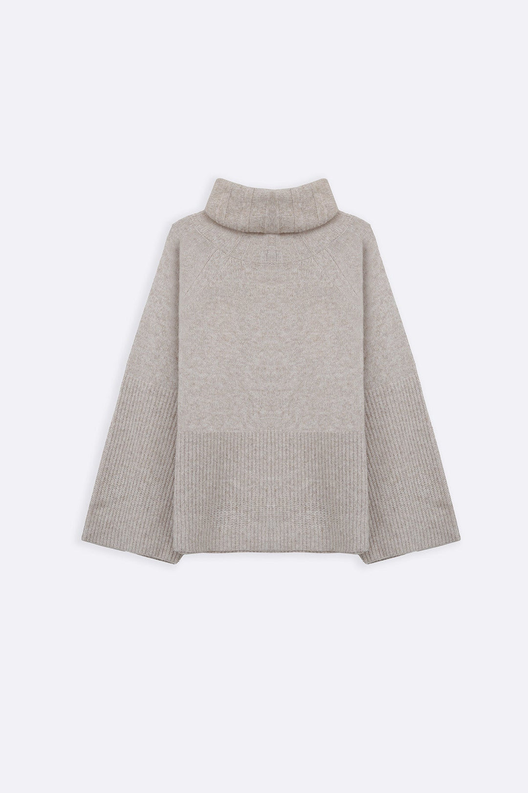 CREAM MOROCCO RIB SLEEVE SWEATER