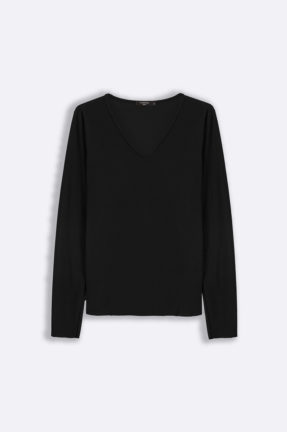 BLACK V-NECK TEE