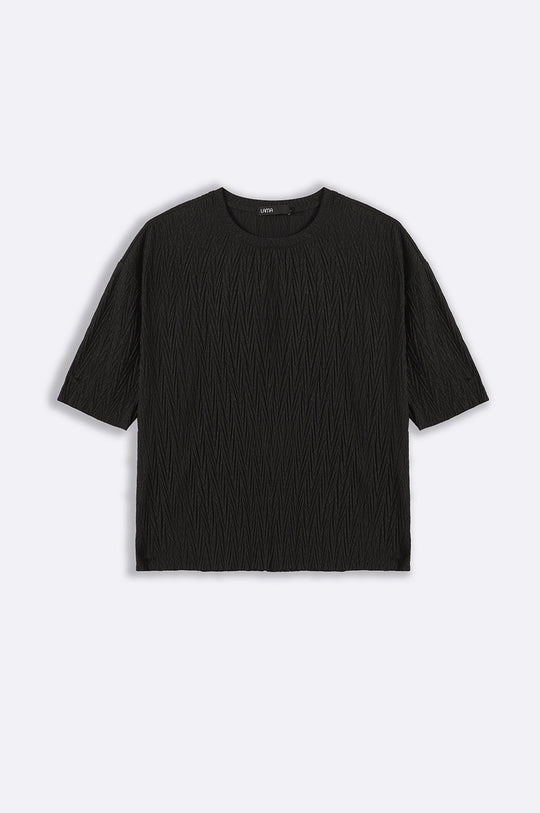 DARK GREY CRINKLE TEE