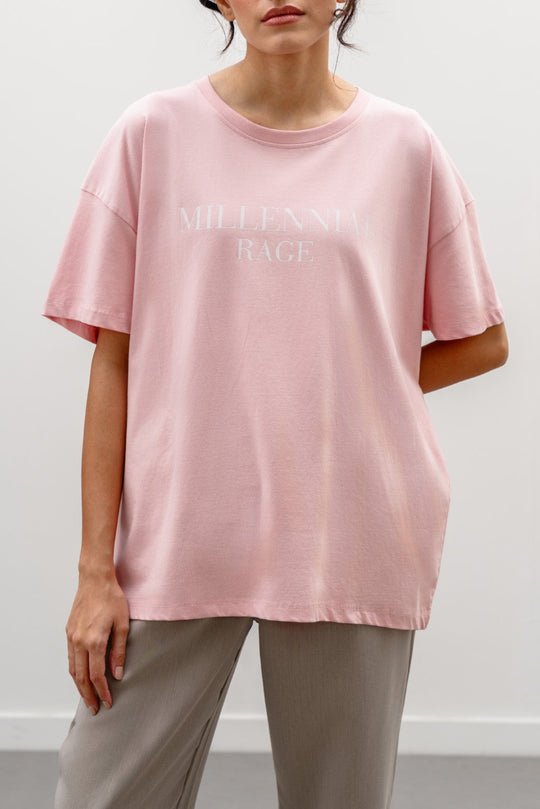 ITALIAN CLAY MILLENNIAL RAGE OVERSIZED TEE