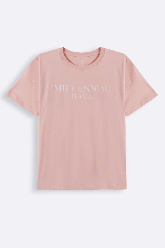ITALIAN CLAY MILLENNIAL RAGE OVERSIZED TEE