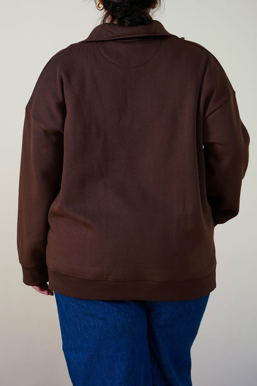 CHOCOLATE CURVE NEOPRENE SWEATERSHIRT