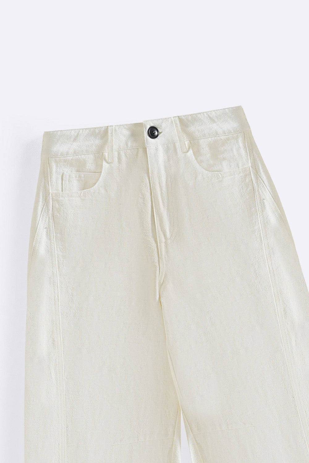 WHITE LINEN BLEND JEAN PANT