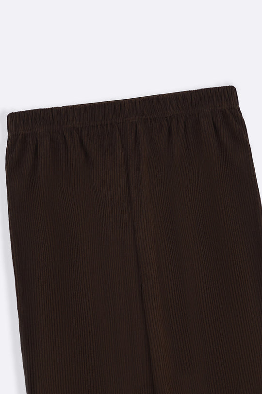 WALNUT CORDUROY TROUSERS