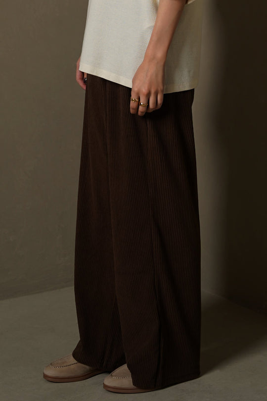 CHOCOLATE WALNUT CORDUROY TROUSERS