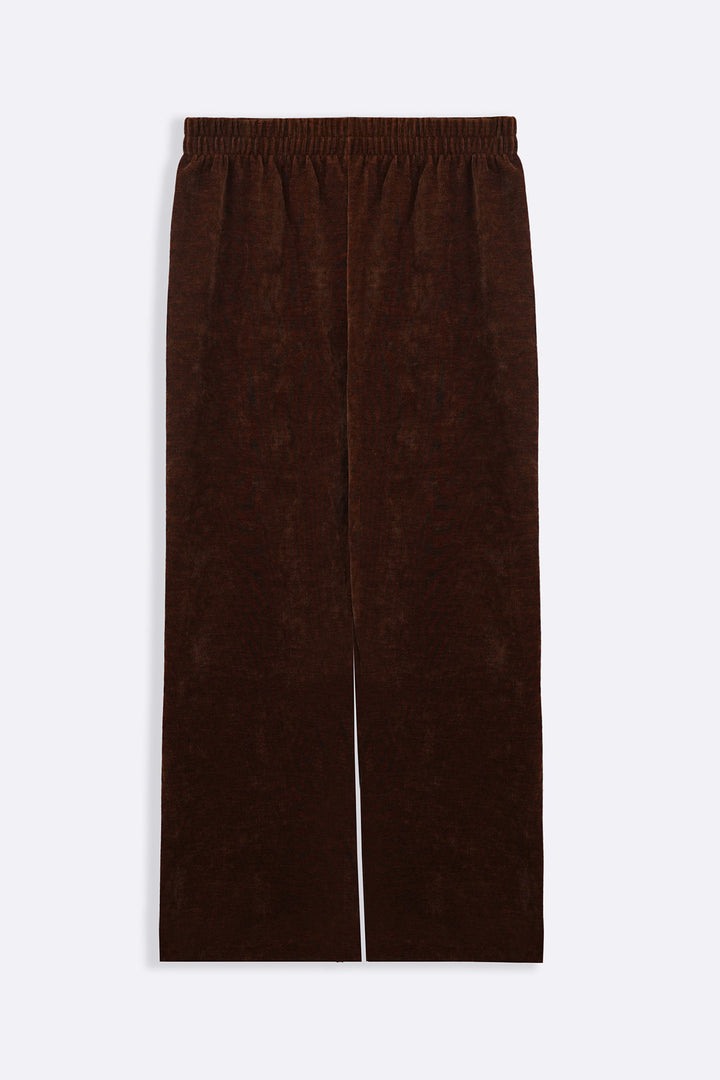 BROWN VELVET EARTH TROUSERS