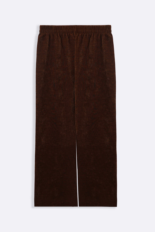 BROWN VELVET EARTH TROUSERS