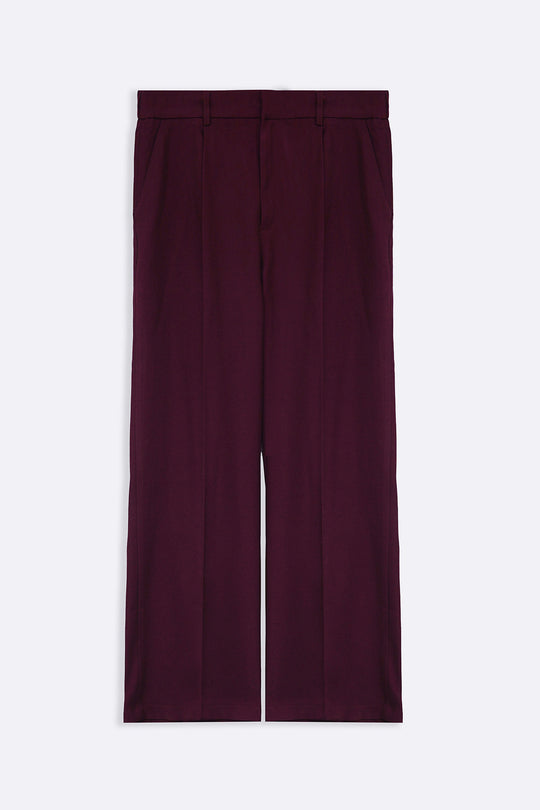 BURGUNDY TAILORED SLIM PANTS