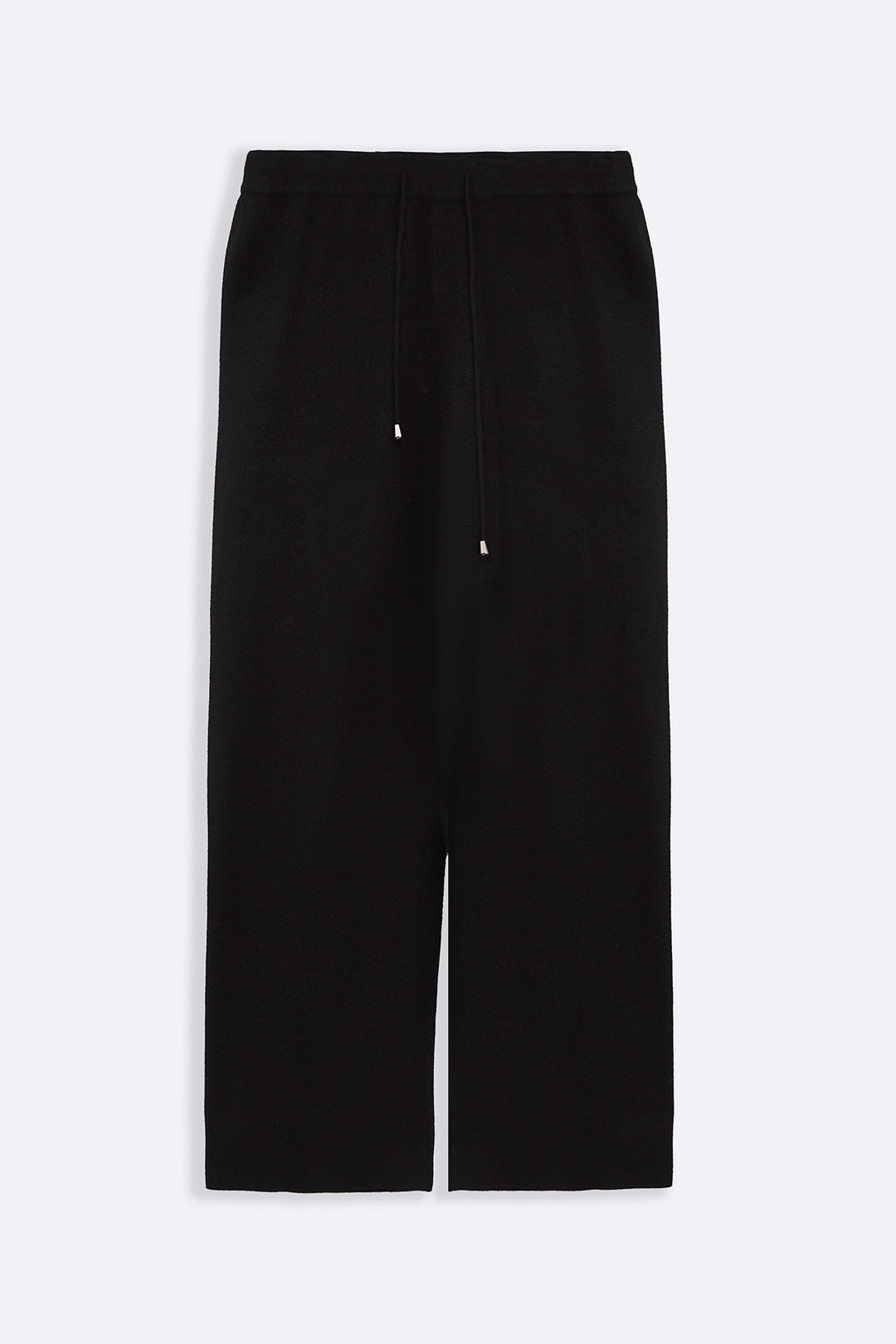 BLACK BUTTON KNIT PANTS