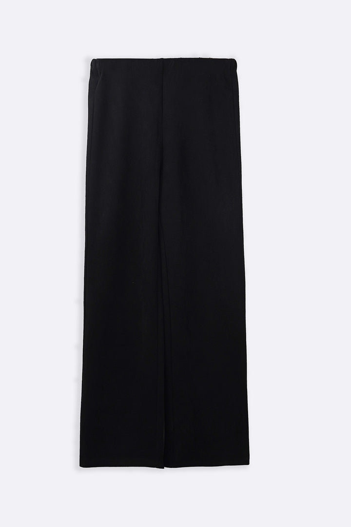 BLACK SUEDE EASY PANTS