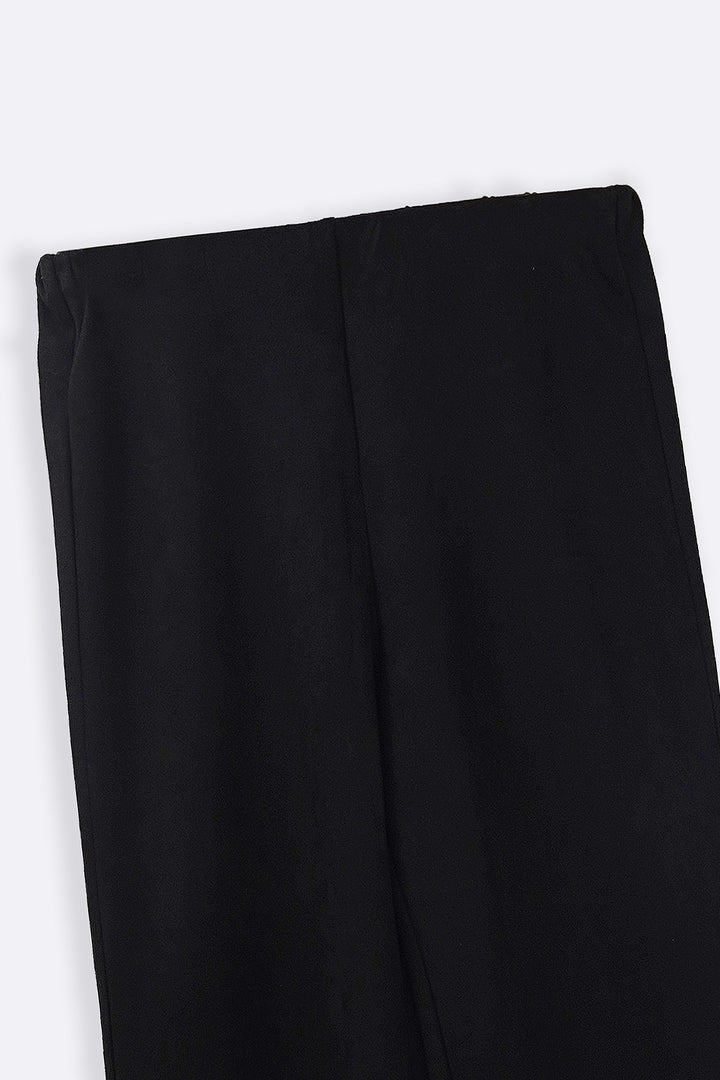 BLACK SUEDE EASY PANTS