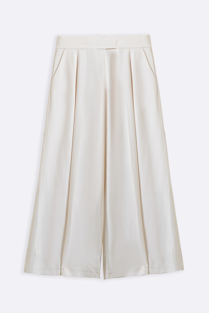 CREAM KYOTO PLEATED PANTS