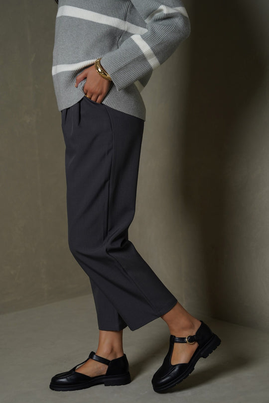 GREY CLASSIC DART PANTS
