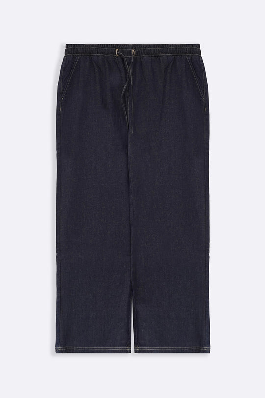 DARK BLUE EASY WIDE LEG JEANS